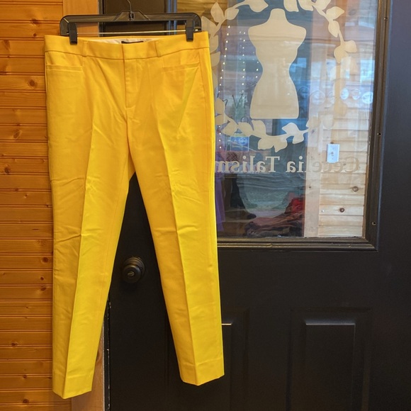 Banana Republic Yellow Sloan Slim Fit Pants - Picture 2 of 7